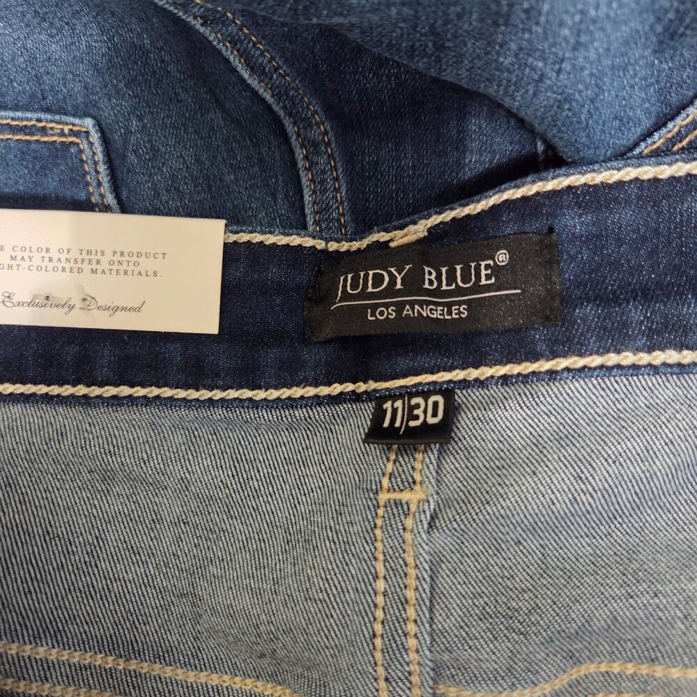 NEW Judy Blue High Waist Flare Wide Leg Dark Wash Jeans 82395 Size 11/30 - Picture 5 of 6